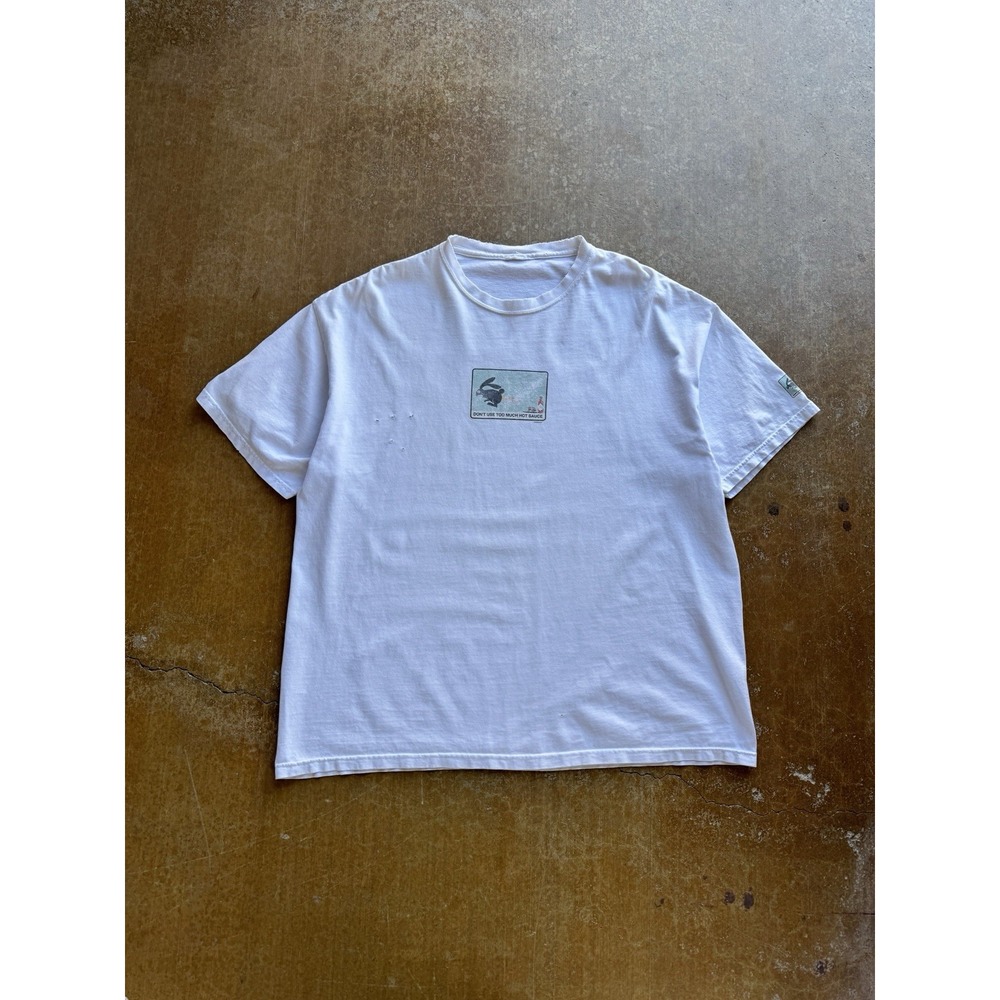 VTG 2003 Pacsun Don’t Use Too Much Hot Sauce Rabbit Skater T-Shirt Y2K XL